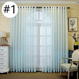 Dekorative Fenstergitter Pflanzenbestickte Tüllvorhänge Für Schlafzimmer