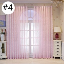 Dekorative Fenstergitter Pflanzenbestickte Tüllvorhänge Für Schlafzimmer