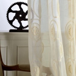 Kreis Stickerei Gardinen Für Wohnzimmer Schlafzimmer
