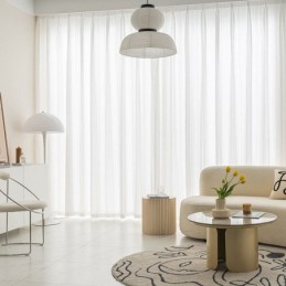 Moderne Bestickte Transparente Voile-Vorhänge, Gestreifter Tüllvorhang, Maßgefertigter Vorhang Für Das Wohnzimmer