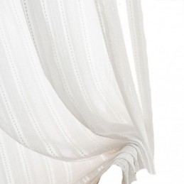 Moderne Bestickte Transparente Voile-Vorhänge, Gestreifter Tüllvorhang, Maßgefertigter Vorhang Für Das Wohnzimmer