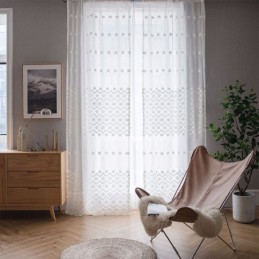 Weiße Gardinen Diamant Fenster Für Wohnzimmer Schlafzimmer