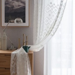 Weiße Gardinen Diamant Fenster Für Wohnzimmer Schlafzimmer