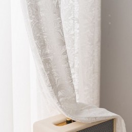 Weiße Schiere Voile-Vorhänge Stickerei Fenster Vorhänge Für Schlafzimmer