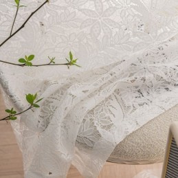 Weiße Schiere Voile-Vorhänge Stickerei Fenster Vorhänge Für Schlafzimmer