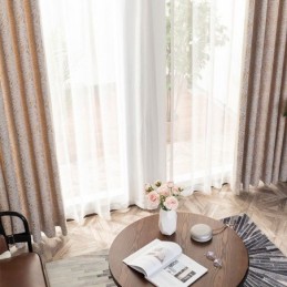 Moderner Vorhang Nach Maß, Jacquard-Verdunkelungsvorhang Für Wohnzimmer