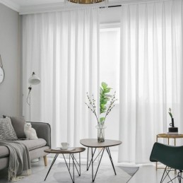 Weiße, Transparente Vorhänge, Plissierte, Zerknitterte Fensterpaneele