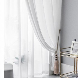 Weiße, Transparente Vorhänge, Plissierte, Zerknitterte Fensterpaneele