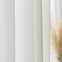 Moderner Weißer Tüllvorhang Nach Maß, Vorhang Mit Federn Für Wohnzimmer