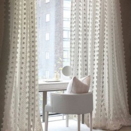 Nordische Geprägte Gardine, Maßgefertigt, Vorhang Aus Tüll, Für Wohnzimmer Und Schlafzimmer