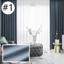 Neu Luxus Design Blackout Seide Baumwolle Vorhänge Einfarbig