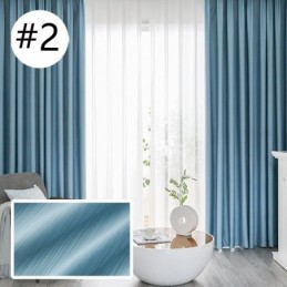 Neu Luxus Design Blackout Seide Baumwolle Vorhänge Einfarbig