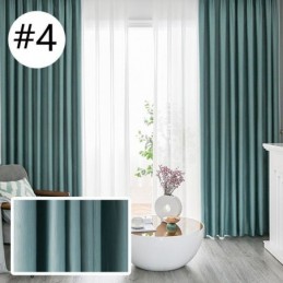 Neu Luxus Design Blackout Seide Baumwolle Vorhänge Einfarbig