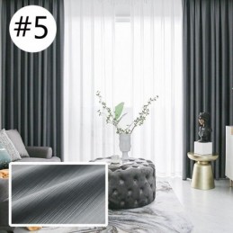 Neu Luxus Design Blackout Seide Baumwolle Vorhänge Einfarbig