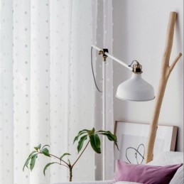 Nordische Geprägte Gardine, Maßgefertigt, Vorhang, Weißer Tüll, Wohnzimmer, Schlafzimmer