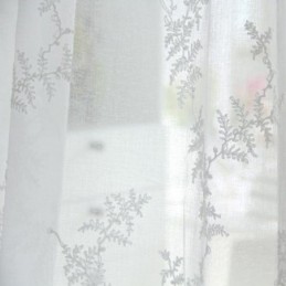 Weißer Gardinenvorhang Nach Maß, Stickerei, Tüll Für Wohnzimmer, Schlafzimmer