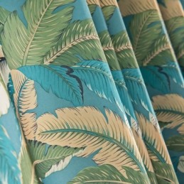 Vorhänge Aus Baumwollleinen Im Amerikanischen Stil Mit Bananenblatt-Print
