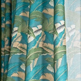 Vorhänge Aus Baumwollleinen Im Amerikanischen Stil Mit Bananenblatt-Print