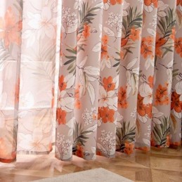 Baumwoll-Leinen-Vorhang Nach Maß Vorhang Im Amerikanischen Stil Mit Blumenmuster