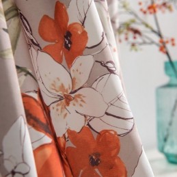 Baumwoll-Leinen-Vorhang Nach Maß Vorhang Im Amerikanischen Stil Mit Blumenmuster