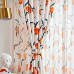 Gardine Nach Maß, Gardine Nordischer Stil, Früchte Bedruckt