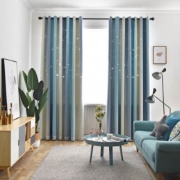 Verdunkelungsvorhang Nach Maß, Vorhang Hohlstern Mit Durchsichtigem Schlafzimmer