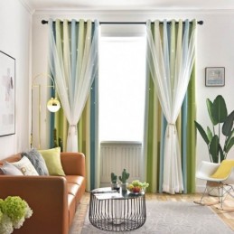 Verdunkelungsvorhang Nach Maß, Vorhang Hohlstern Mit Durchsichtigem Schlafzimmer