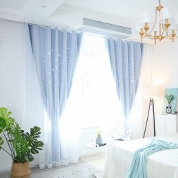 Fresh Max Verdunkelungsvorhang Nach Maß, Vorhang Hohlstern Mit Durchsichtigem Kinderzimmer