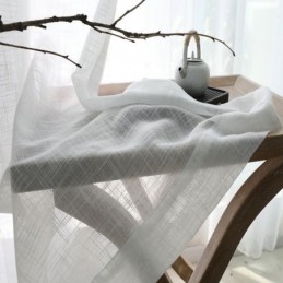 Weißer Transparenter Vorhang, Maßgefertigt, Einfarbig, Passend Zu Voile, Für Wohnzimmer Und Schlafzimmer