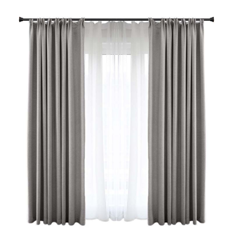 Massiver Grauer Verdunkelungsvorhang, Maßgefertigt, Vorhang, Modern, Schlicht, Für Wohnzimmer Und Schlafzimmer, Stoff