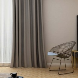 Moderner Grauer Verdunkelungsvorhang, Maßgefertigt, Vorhang, Einfarbig, Seidenimitat, Stoff Für Wohnzimmer Und Schlafzimmer