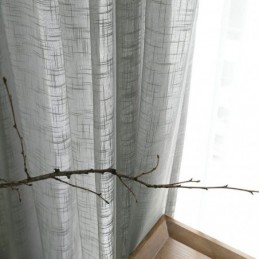 Grauer Transparenter Vorhang, Maßgefertigt, Vorhang, Atmungsaktiv, Einfarbig, Voile, Für Wohnzimmer Und Schlafzimmer