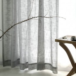 Grauer Transparenter Vorhang, Maßgefertigt, Vorhang, Atmungsaktiv, Einfarbig, Voile, Für Wohnzimmer Und Schlafzimmer