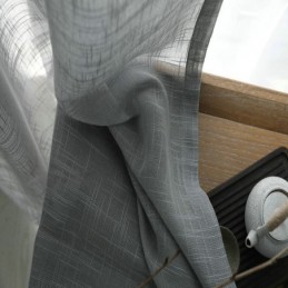 Grauer Transparenter Vorhang, Maßgefertigt, Vorhang, Atmungsaktiv, Einfarbig, Voile, Für Wohnzimmer Und Schlafzimmer