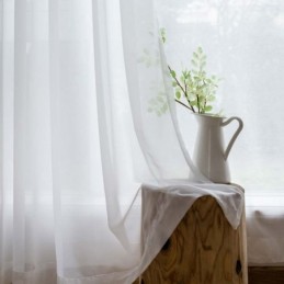 Weißer Chiffon-Vorhang, Maßgefertigt, Modern, Atmungsaktiv, Für Wohnzimmer, Schlafzimmer, Kinderzimmer