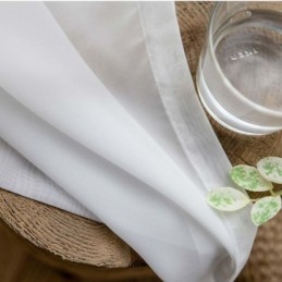 Weißer Chiffon-Vorhang, Maßgefertigt, Modern, Atmungsaktiv, Für Wohnzimmer, Schlafzimmer, Kinderzimmer