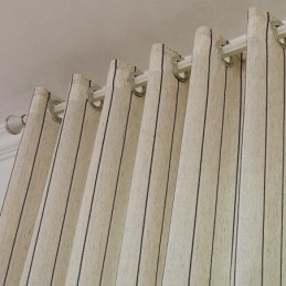 Nordischer Schlichter Transparenter Vorhang, Maßgefertigt, Vorhangstreifen, Jacquard, Umweltfreundlich, Leinen-Mischgewebe