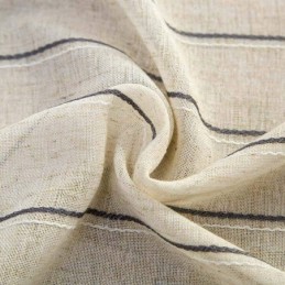 Nordischer Schlichter Transparenter Vorhang, Maßgefertigt, Vorhangstreifen, Jacquard, Umweltfreundlich, Leinen-Mischgewebe