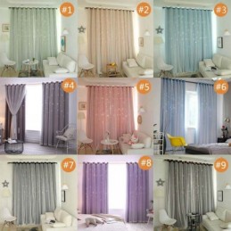 Vorhänge Mit Sternen, Romantisch, Verdunkelnd, Für Wohnzimmer Und Schlafzimmer