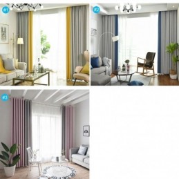 Doppelte Farben Spleißvorhang Maßgefertigter Vorhang Modern Einfach Halbverdunkelnd Wohnzimmer Schlafzimmer Stoff