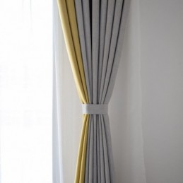 Doppelte Farben Spleißvorhang Maßgefertigter Vorhang Modern Einfach Halbverdunkelnd Wohnzimmer Schlafzimmer Stoff