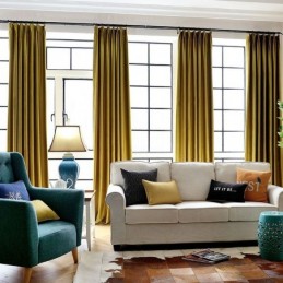 Großes Fenster Samt Maßgefertigter Vorhang Maßgefertigter Vorhang Panel Mehrere Farben Zur Auswahl Eins
