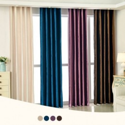 Großes Fenster Samt Maßgefertigter Vorhang Maßgefertigter Vorhang Panel Mehrere Farben Zur Auswahl Eins