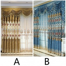 Chenille-Vorhang Nach Maß Vorhang Europa-Stil Fensterbehandlung