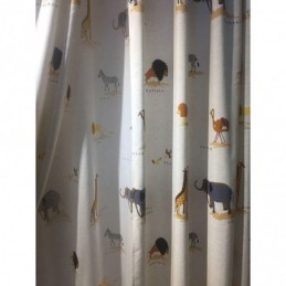 Beige Cartoon Muster Vorhang Maßanfertigung Vorhang Löwe Giraffe Elefant Kinderzimmer Vorhänge