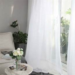 Massiver Weißer Transparenter Vorhang, Maßgefertigt, Vorhang, Modern, Schlicht, Für Wohnzimmer, Schlafzimmer, Arbeitszimmer, Stoff
