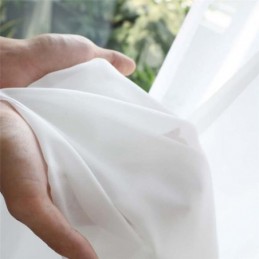 Massiver Weißer Transparenter Vorhang, Maßgefertigt, Vorhang, Modern, Schlicht, Für Wohnzimmer, Schlafzimmer, Arbeitszimmer, Stoff