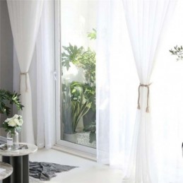 Massiver Weißer Transparenter Vorhang, Maßgefertigt, Vorhang, Modern, Schlicht, Für Wohnzimmer, Schlafzimmer, Arbeitszimmer, Stoff