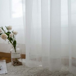 Weißer Atmungsaktiver Transparenter Vorhang, Maßgefertigt, Vorhang, Modern, Schlicht, Für Wohnzimmer, Schlafzimmer, Arbeitszimmer, Stoff