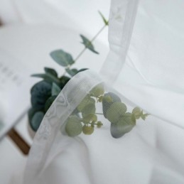 Weißer Atmungsaktiver Transparenter Vorhang, Maßgefertigt, Vorhang, Modern, Schlicht, Für Wohnzimmer, Schlafzimmer, Arbeitszimmer, Stoff